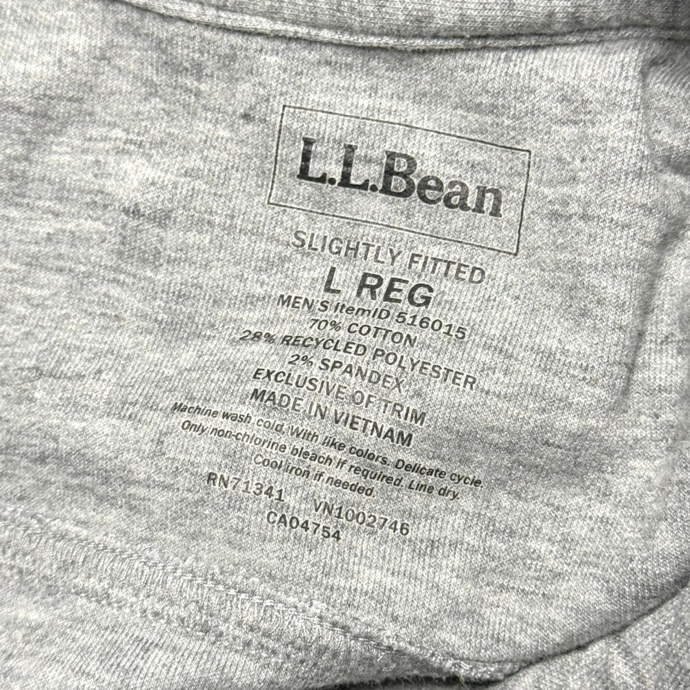 LL Bean Mens Slightly Fitted Shirt Jacket Gray Snap Front 516015 L REG - Picture 7 of 10